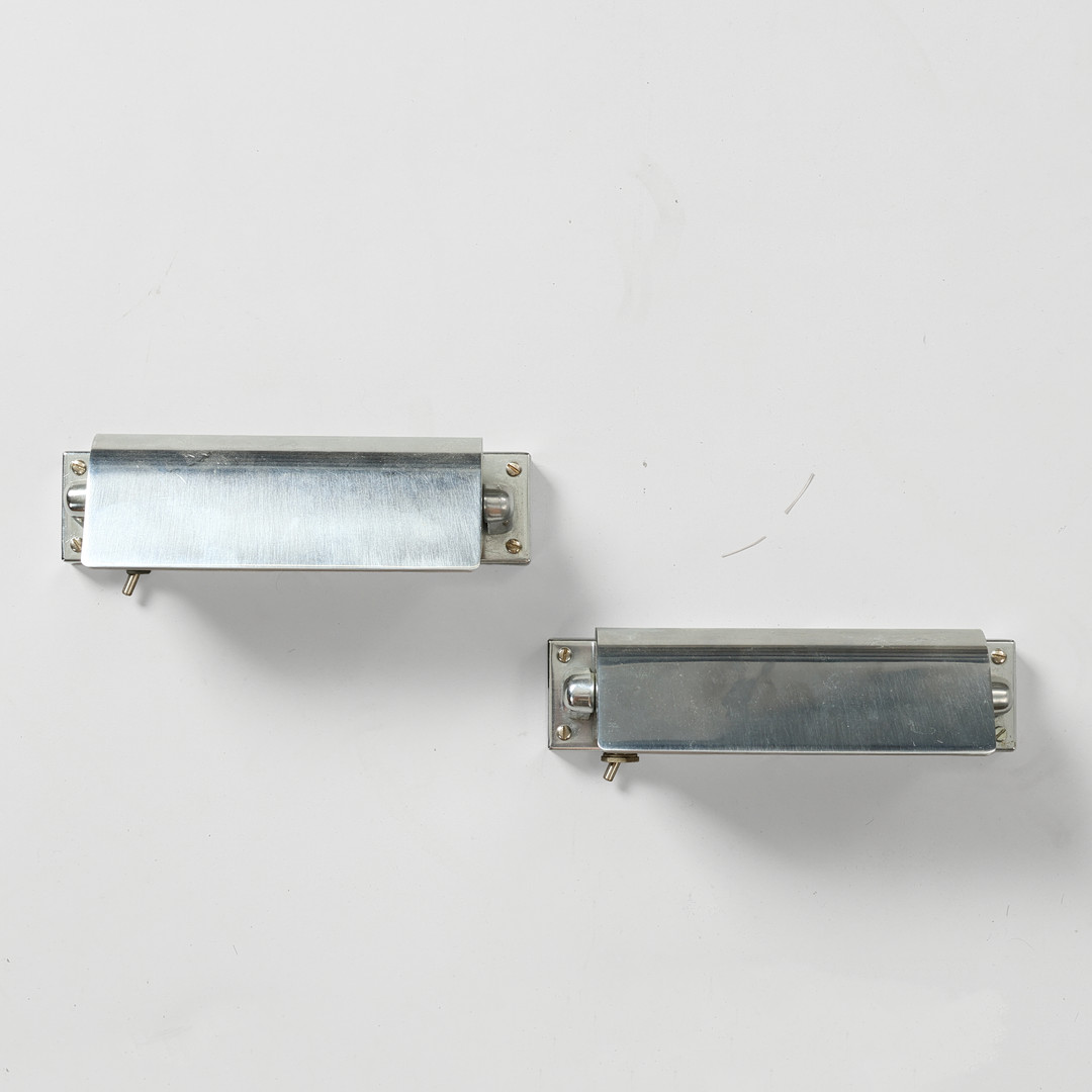 LYFA: Et par justerbare væglamper af forkromet metal, Danmark, 1940/50'erne, (2).