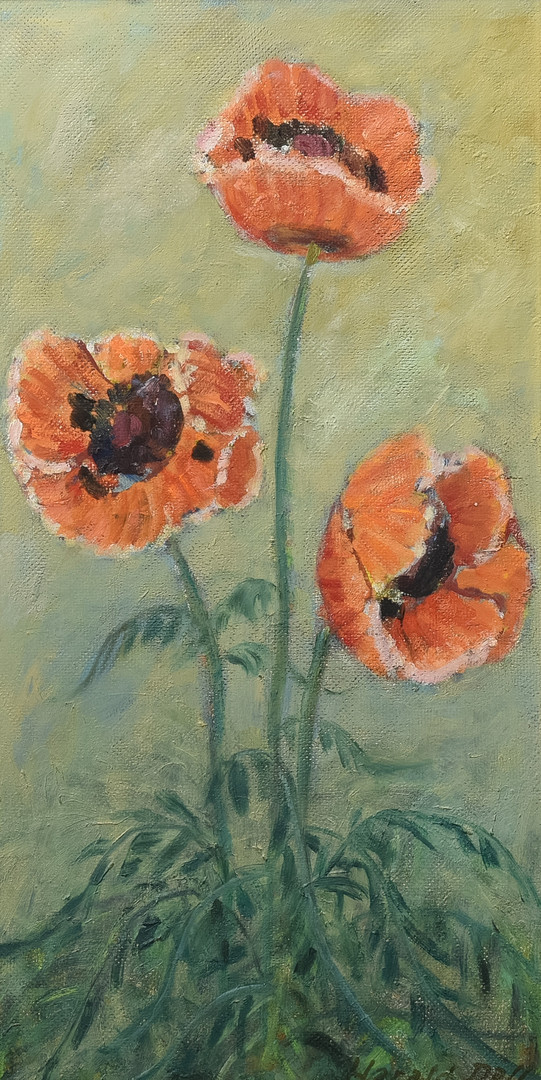 HARALD DALL. (1903-1986). Olie på lærred. Blomster. Danmark, første halvdel af 1900-tallet.