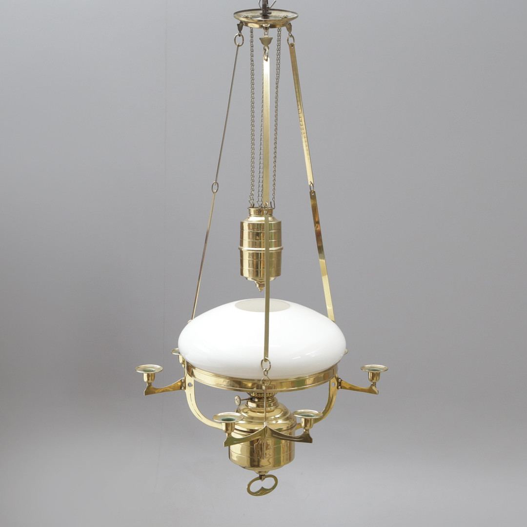 TAKFOTOGENLAMPA, glas/metall, jugendstil.