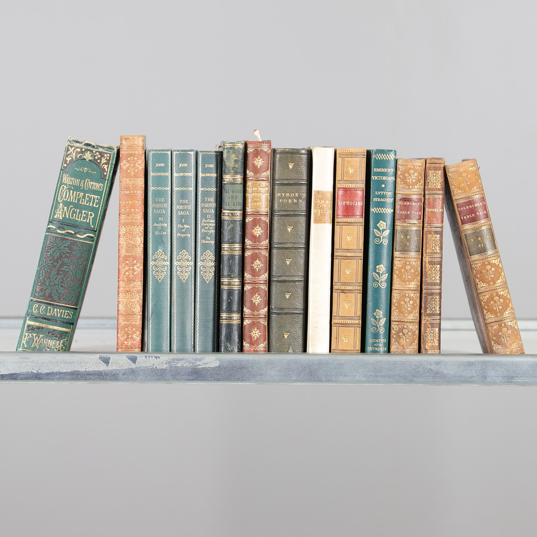 A COLLECTION OF EIGHTEENTH CENTURY AND LATER CLOTH AND LEATHER BOUND VOLUMES.
