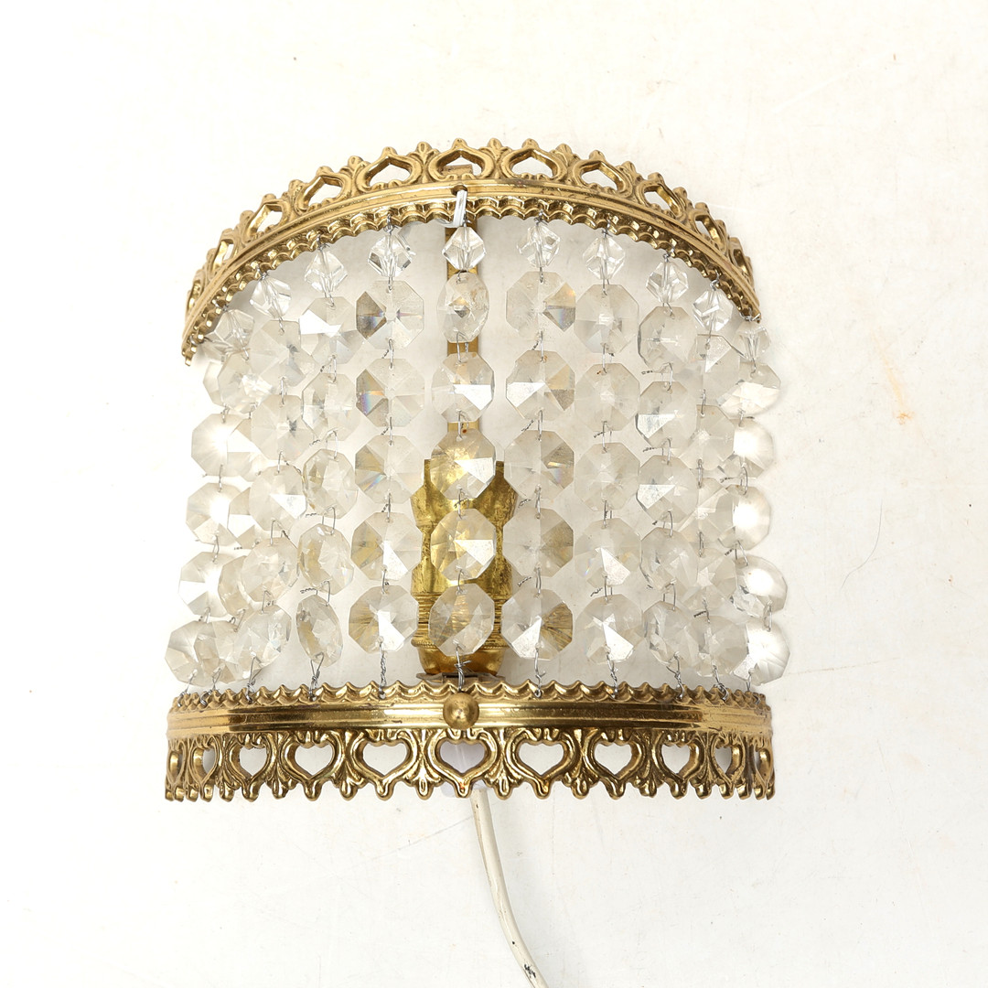 VÄGGLAMPA, metall/glas.