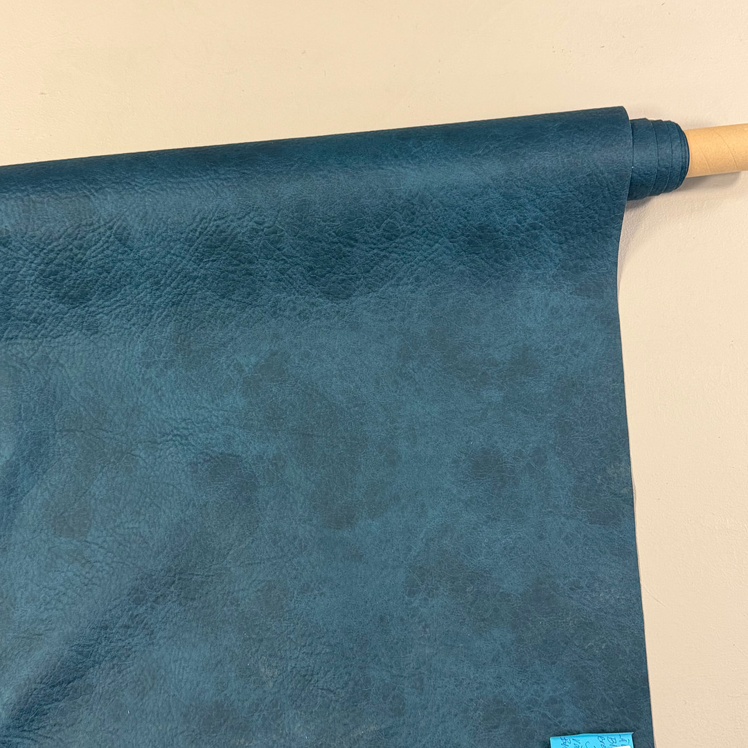 LÄDERLIKNANDE TEXTIL, grön/blå, 3-meter.