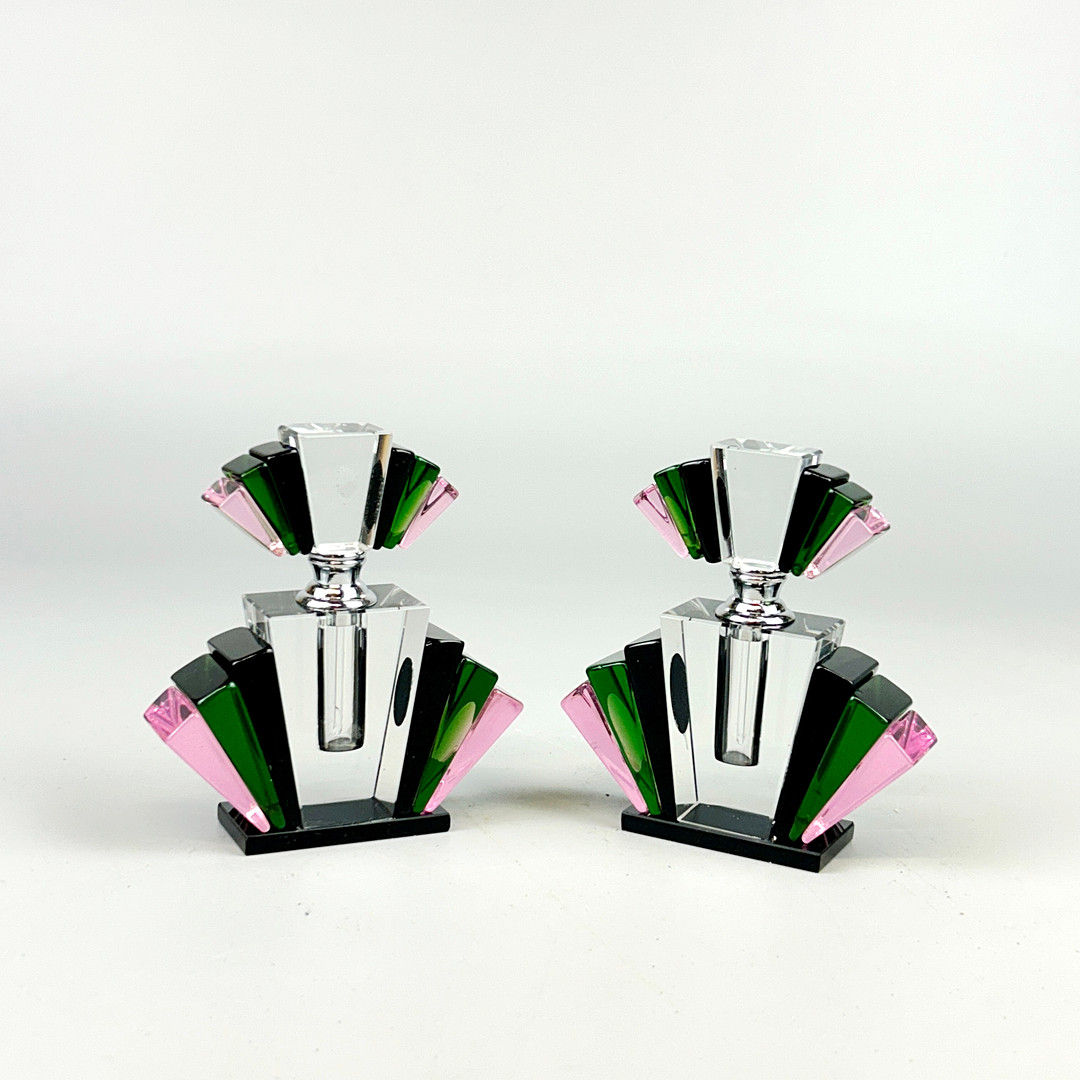 ART DECO STYLE PERFUME BOTTLES.