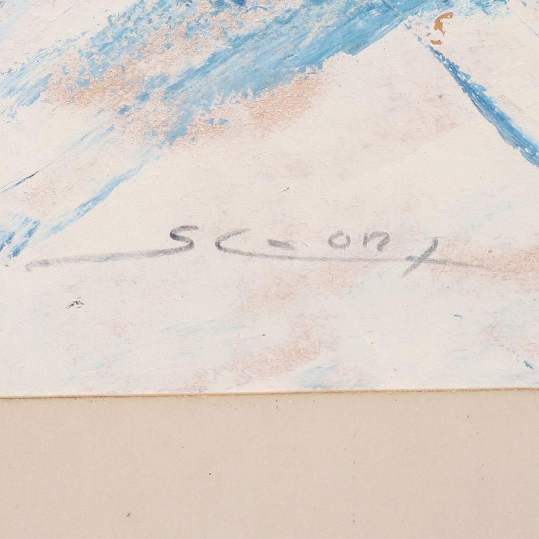 SVENDOLF CARLSSON. Gouache, "Porträtt", signerad.