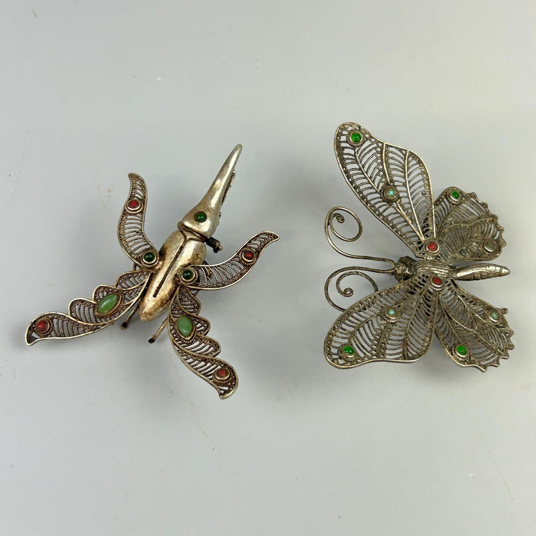 TWO FILIGREE INSECTS.
