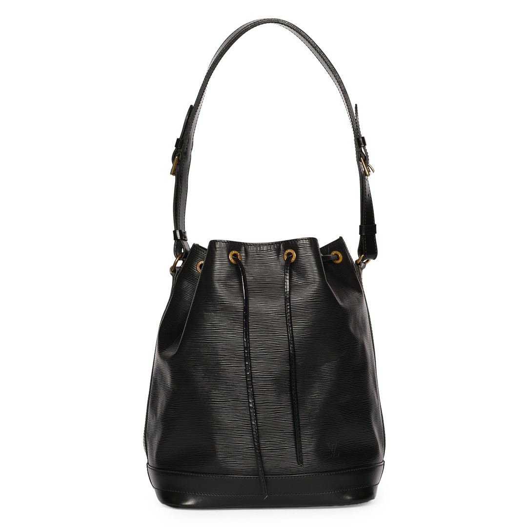 LOUIS VUITTON. 'Noé' - bucket taske af sort Epi læder. Frankrig.