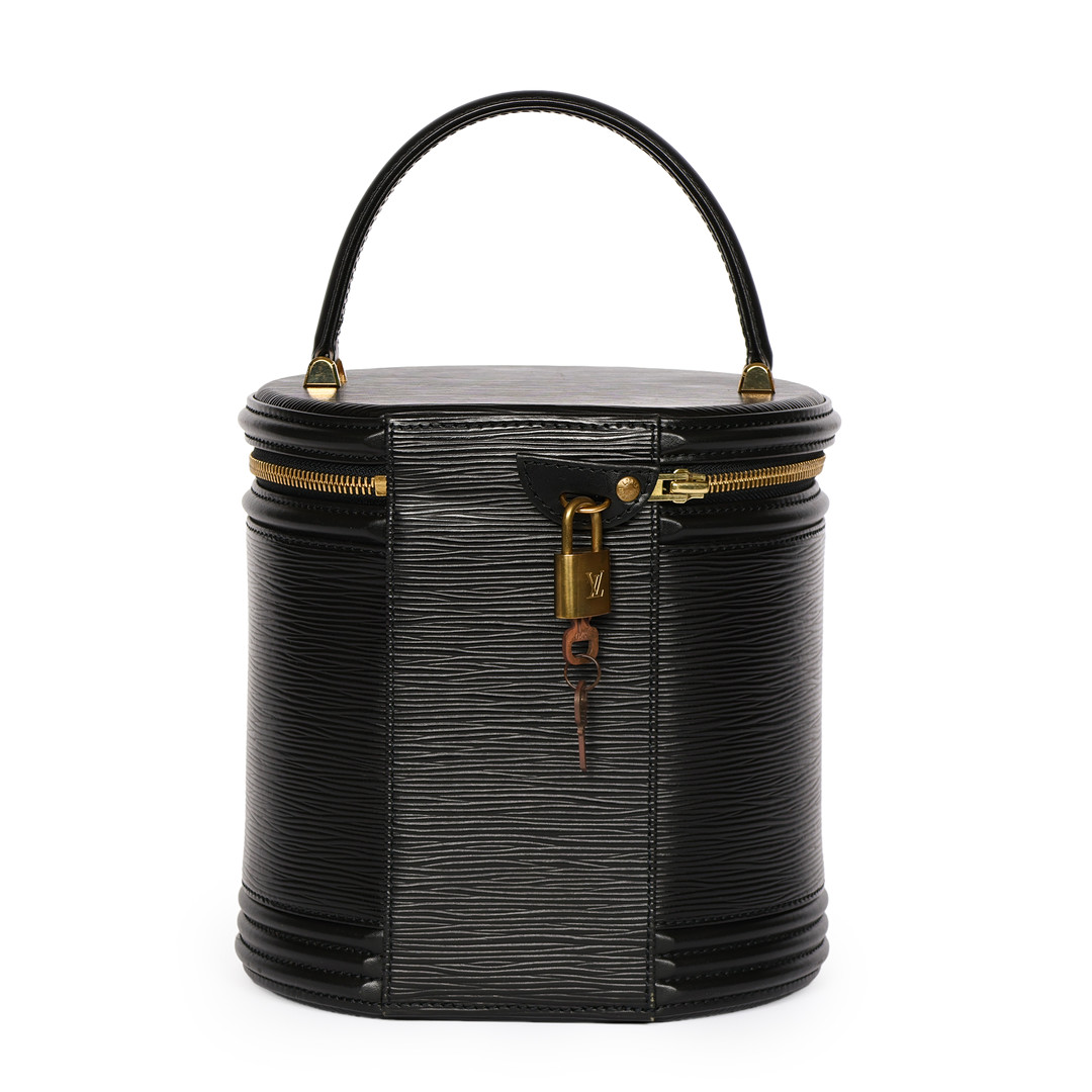 Louis Vuitton Black Epi Leather 'Cannes' Vanity Bag. Frankrig.