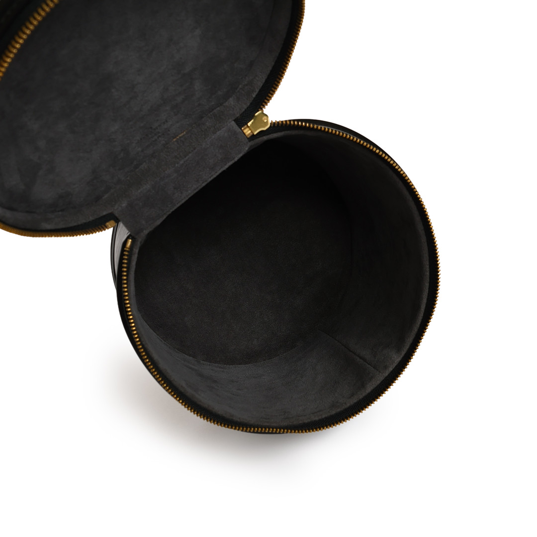 Louis Vuitton Black Epi Leather 'Cannes' Vanity Bag. Frankrig.