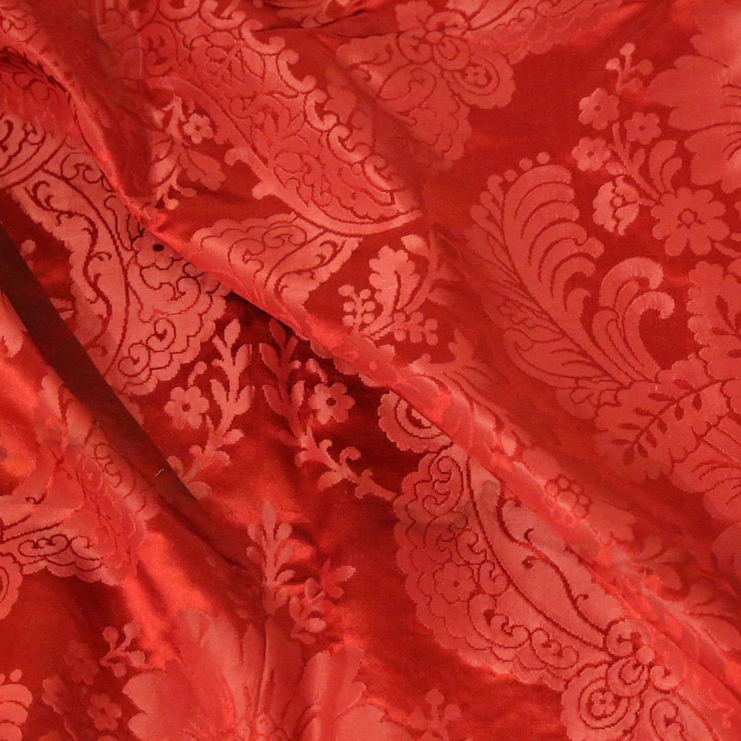 Damask silk fabric, late 19th Century.