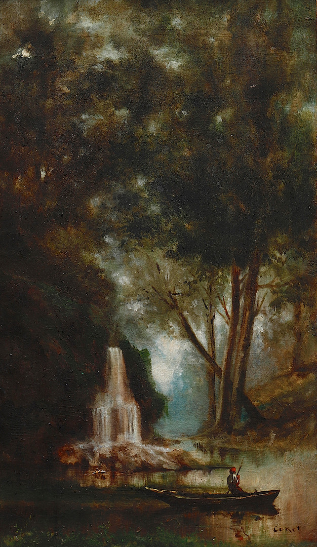 PROBABLY FRENCH SCHOOL, 19TH CENTURY. River landscape.