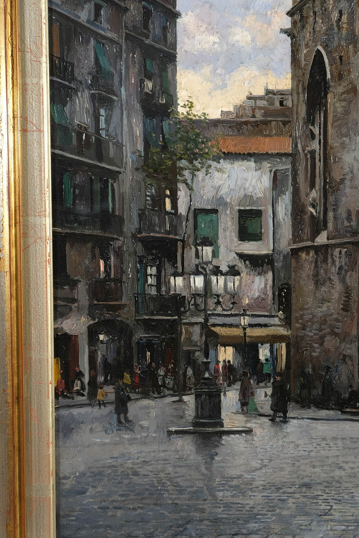 RAMON DE CAPMANY. Basílica de Santa María del Mar Barcelona. Óleo sobre lienzo.