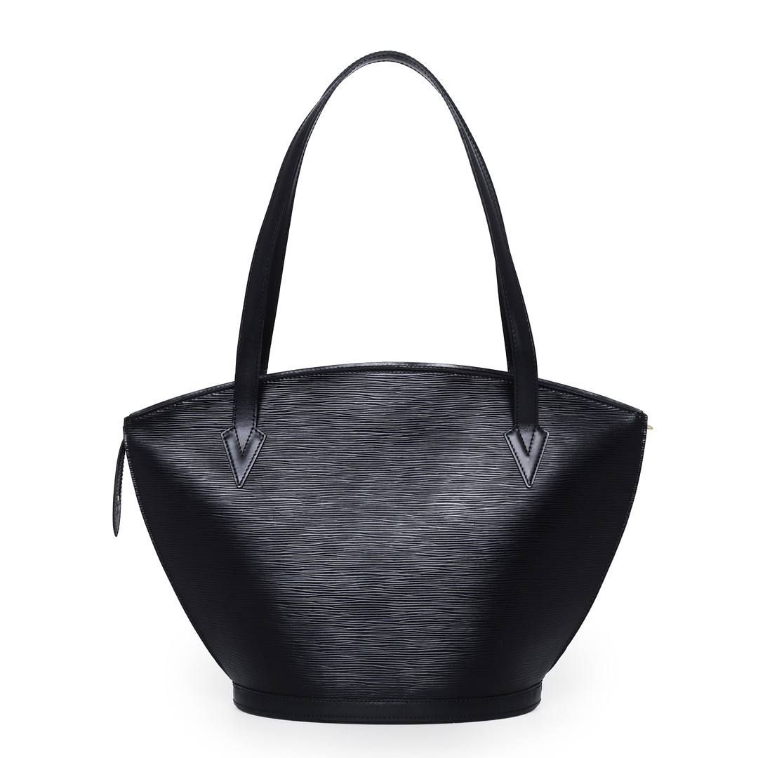 LOUIS VUITTON. Skuldertaske 'Saint Jacques' Bag af sort epi læder. Frankrig.