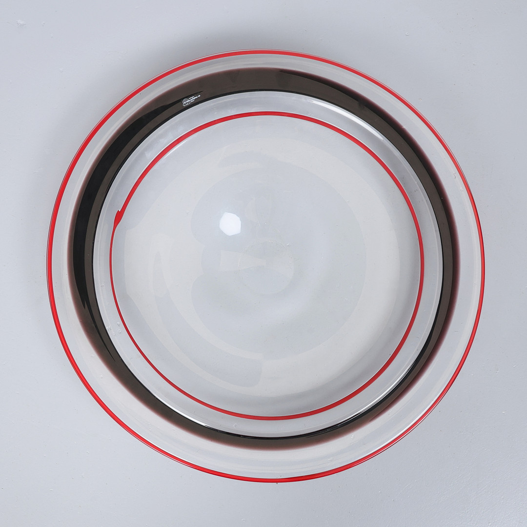 STRÖMBERGSHYTTAN SWEDEN GLASS FRUIT BOWL.