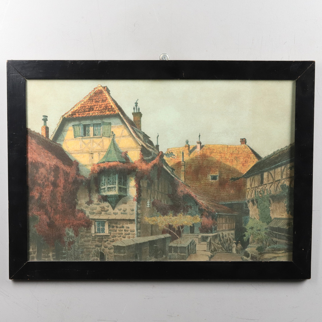 TAVLA, "Der Wartburghof", tryck, EFTER Fritz Geyer.