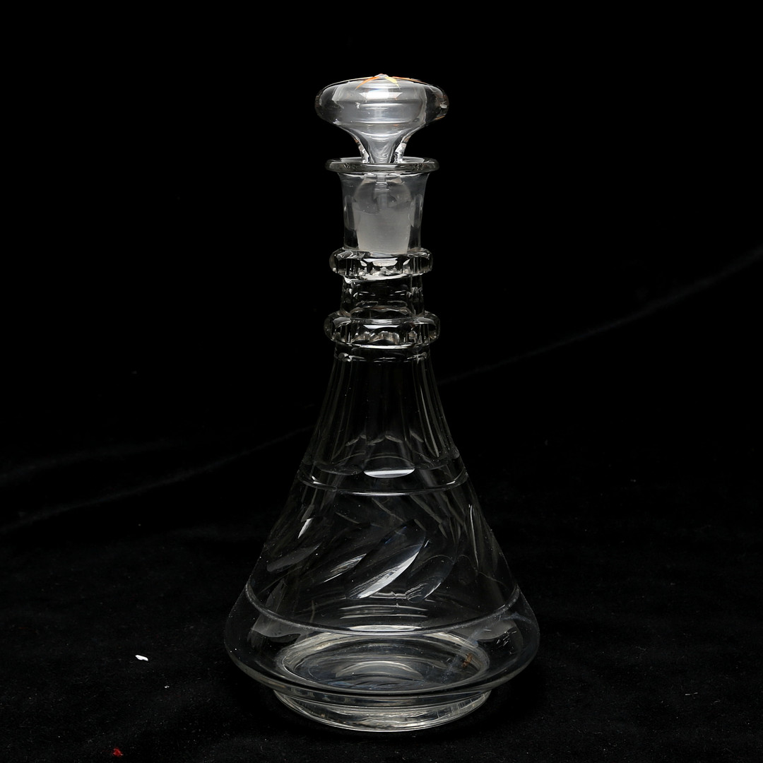 KARAFF med propp, glas.