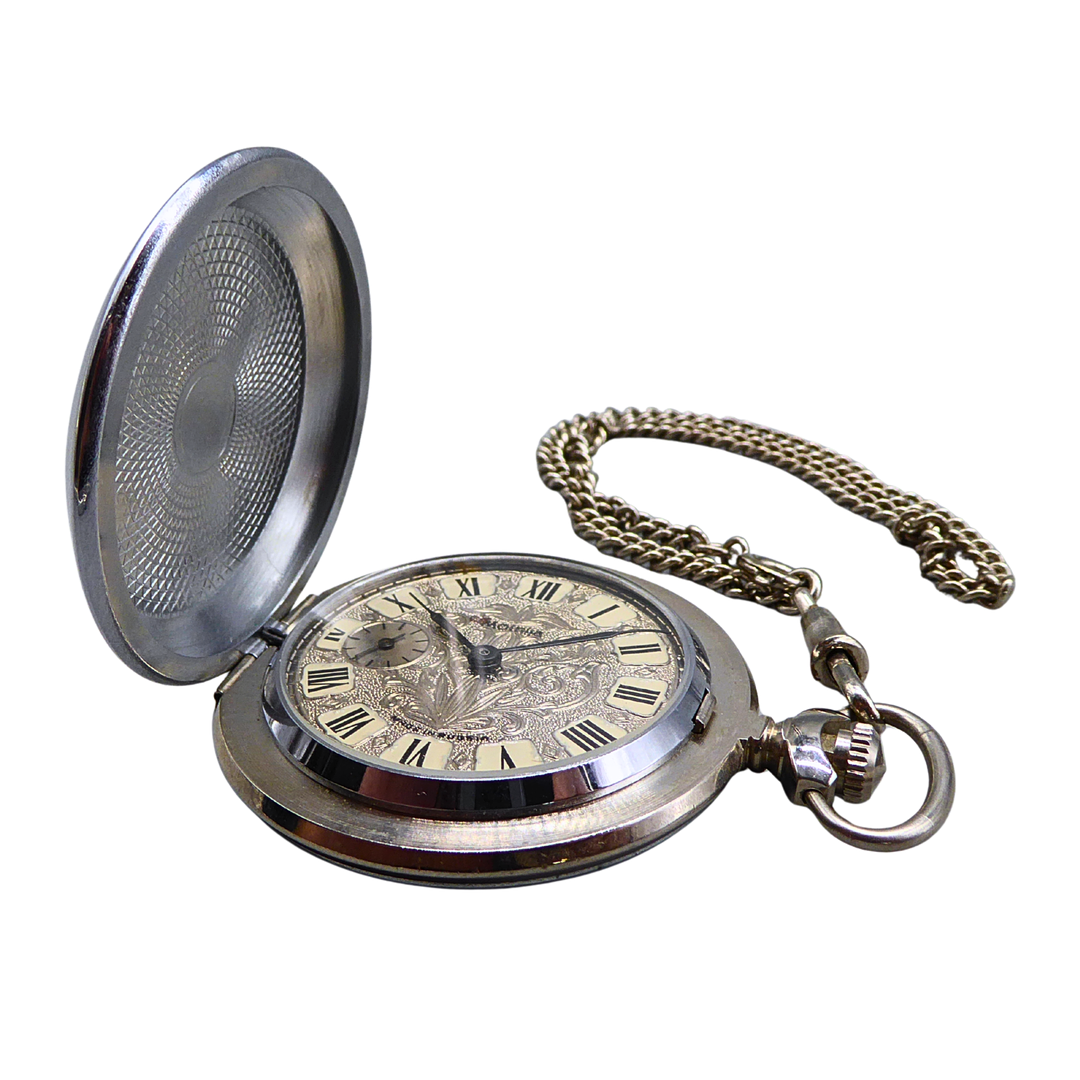 MOLNIJA TASCHENUHR MIT VERZIERTEM ZIFFERNBLATT.