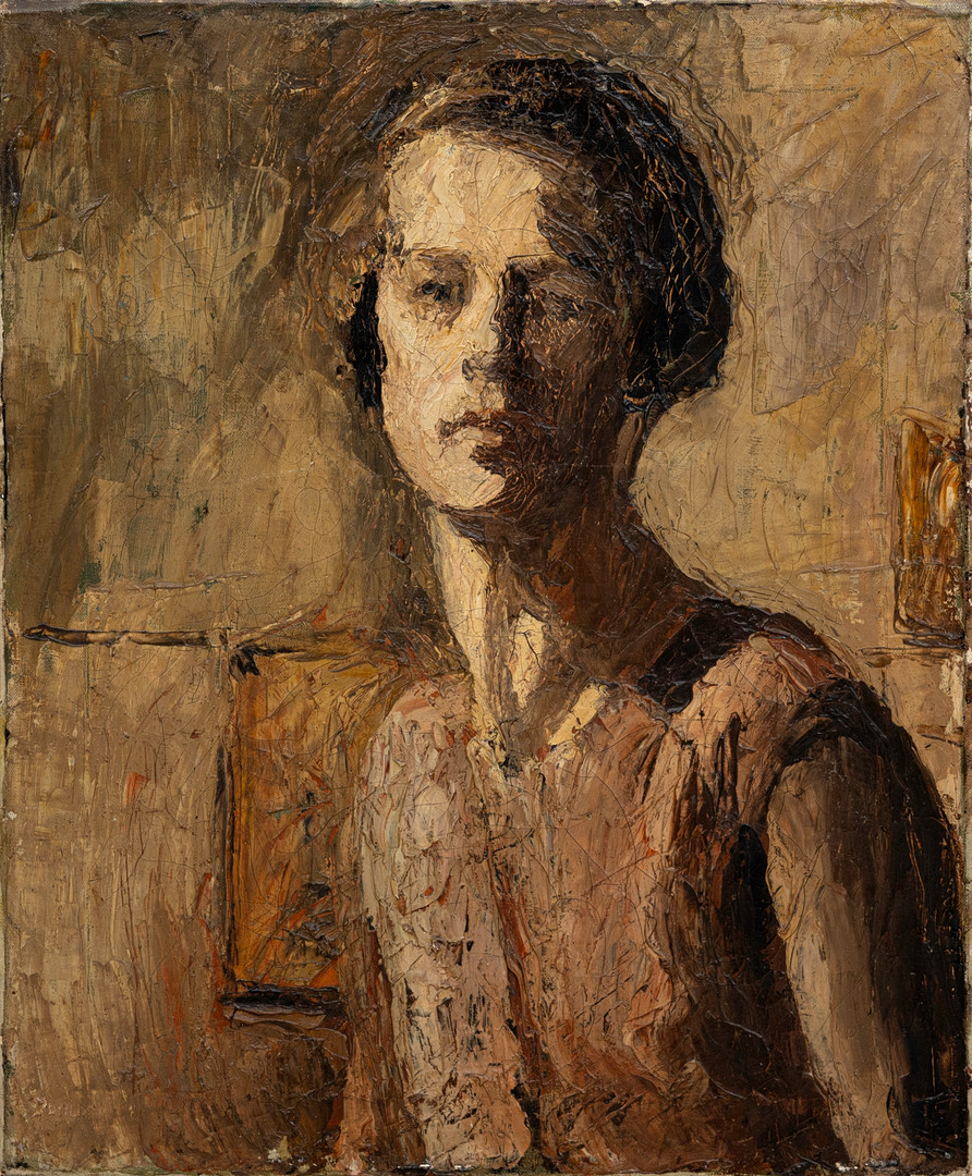 RONALD OSSORY DUNLOP (IRLAND, 1894-1973). Porträtt, olja på duk, otydligt signerad.