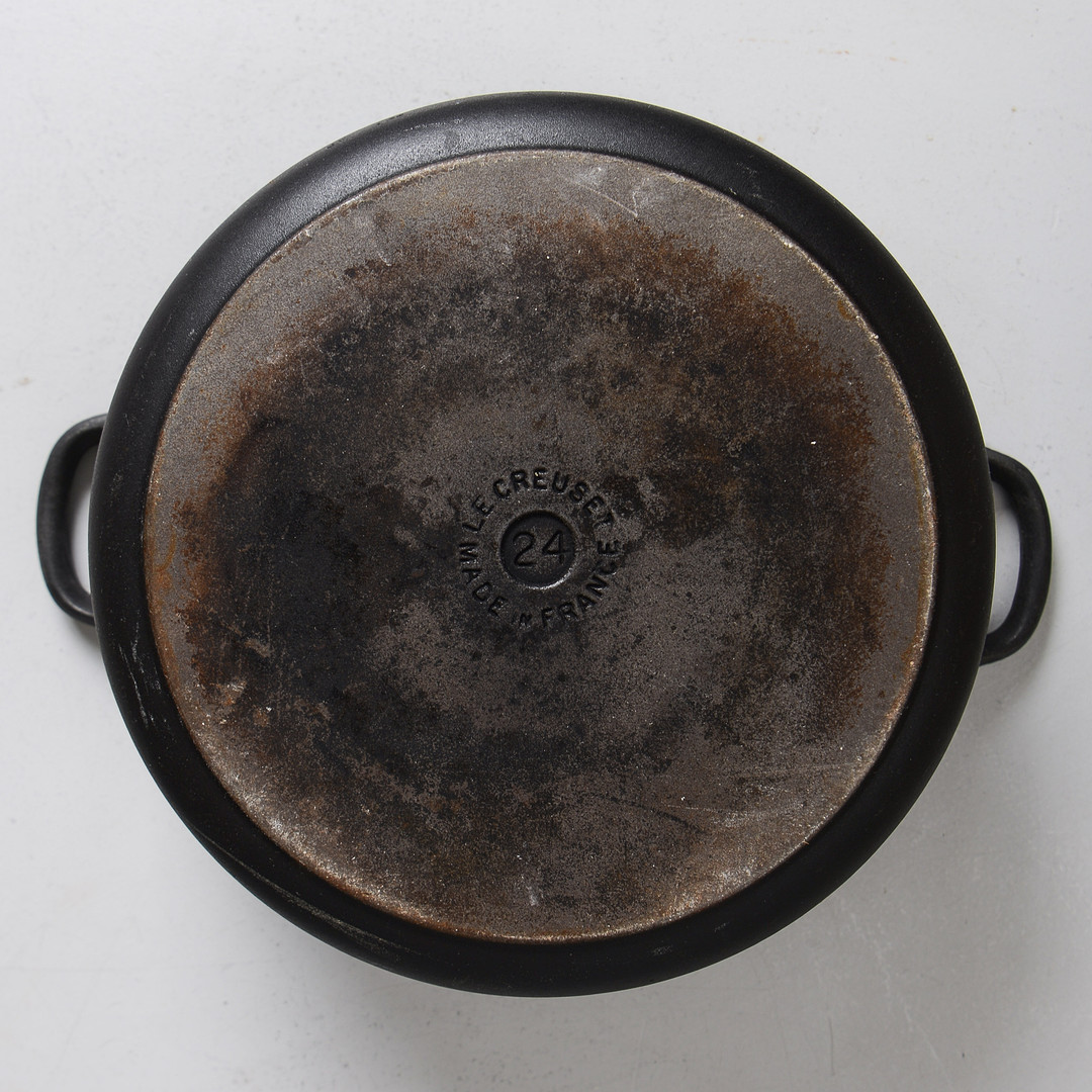 LE CREUSET, gjutjärnsgryta, modell 24.