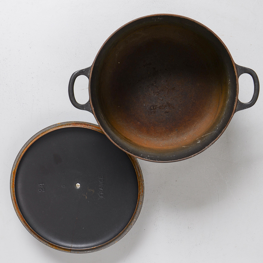 LE CREUSET, gjutjärnsgryta, modell 24.