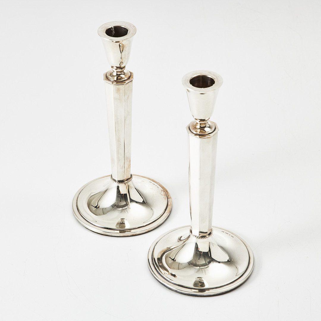 LJUSSTAKAR, 1 par, silver, Edlunds Silvervarufabrik AB, Stockholm 1961.