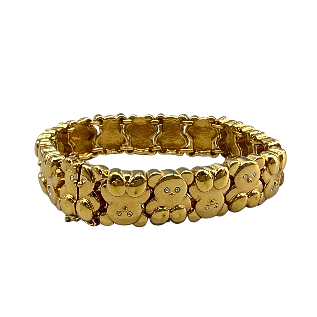 TEDDY-ARMBAND DER MARKE PIERRE LANG MIT LEITERVERSCHLUSS UND SICHERHEITSBÜGEL.