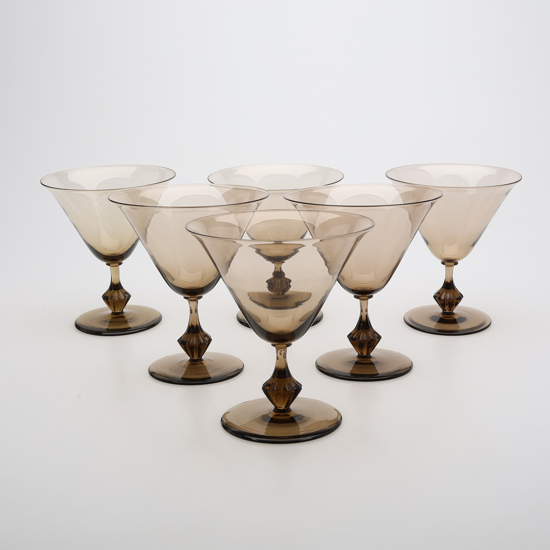 COUPEGLAS, 6 ST, 1900-TALETS FÖRSTA HÄLFT.