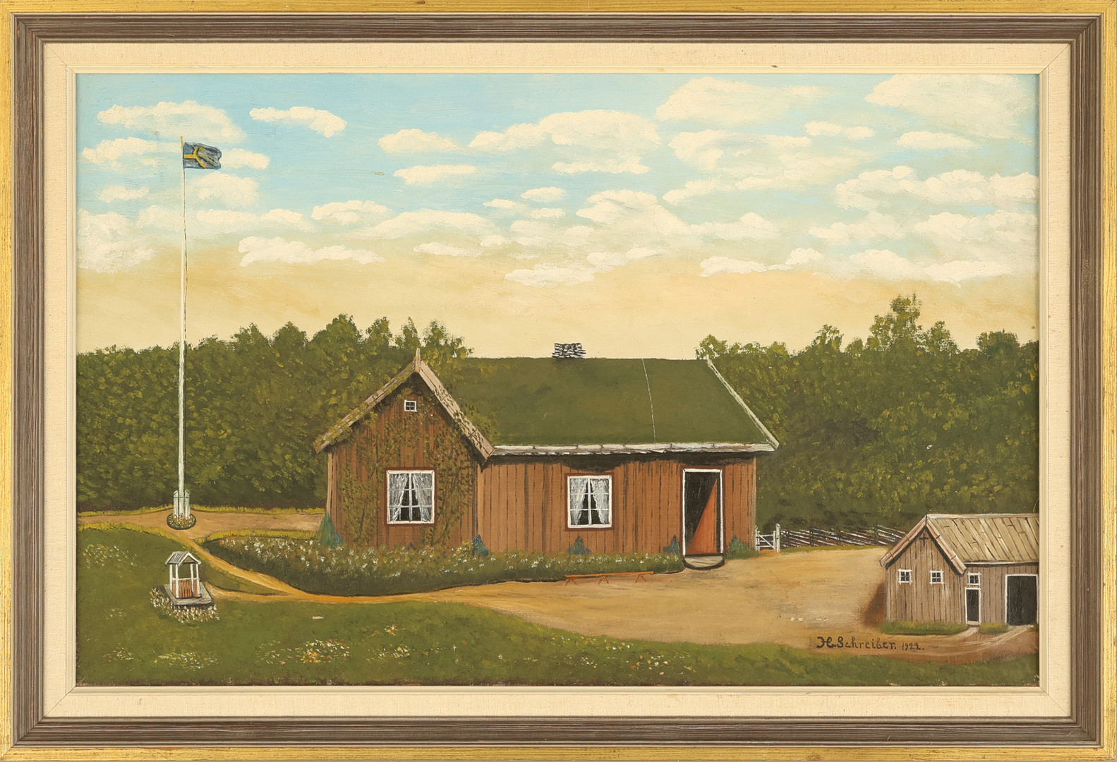 HERMAN SCHREIBER. Olja på duk, signerad H Schreiber, daterad 1922.
