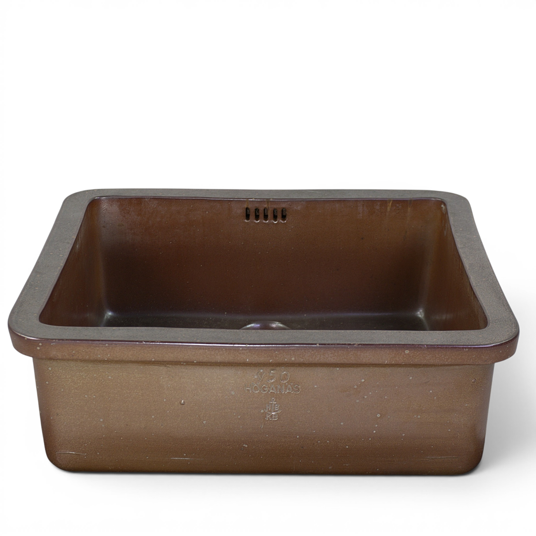 VASK, ”V50”, saltglaserat stengods, Höganäs Bolaget, 1900-talets första hälft.