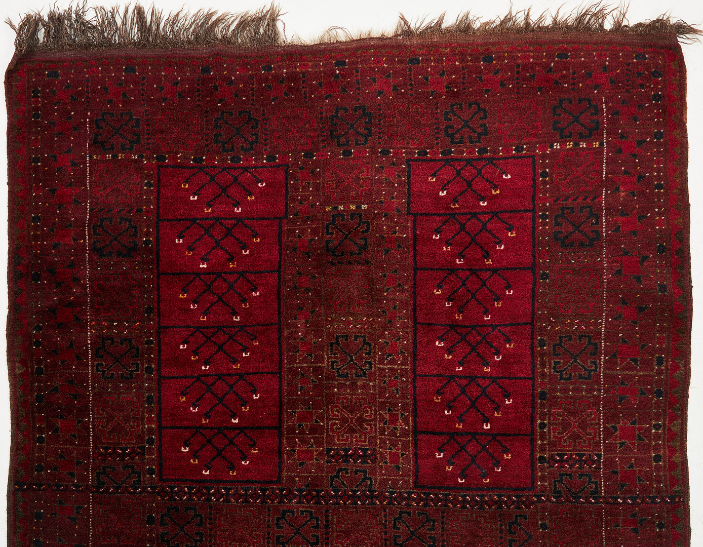ORIENTMATTA, Afghan, mörkröd botten, ca 220x149 cm.