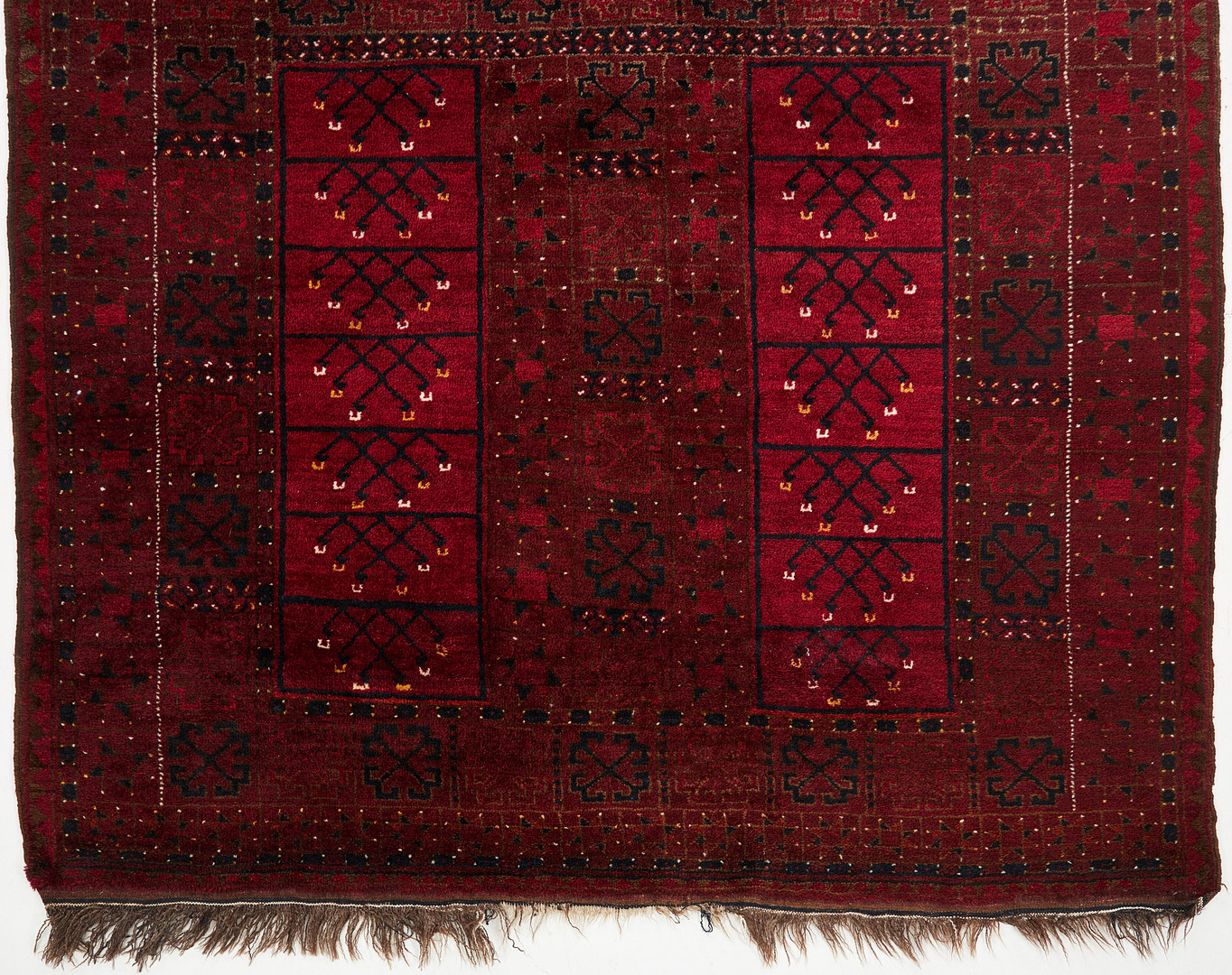 ORIENTMATTA, Afghan, mörkröd botten, ca 220x149 cm.