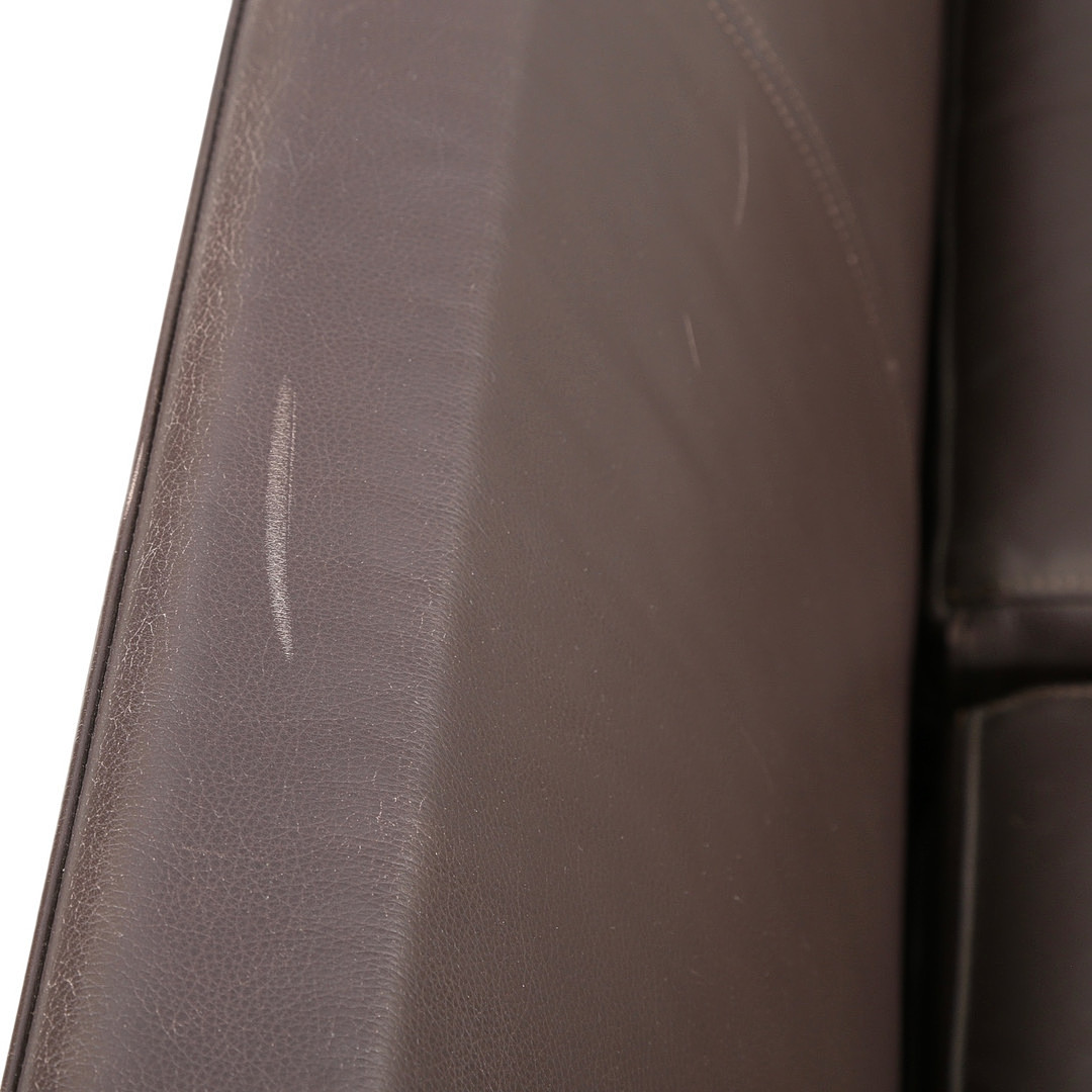 PETER HIORT-LORENZEN & JOHANNES FOERSOM. Paustian. Tre-personers sofa, brunt læder.
