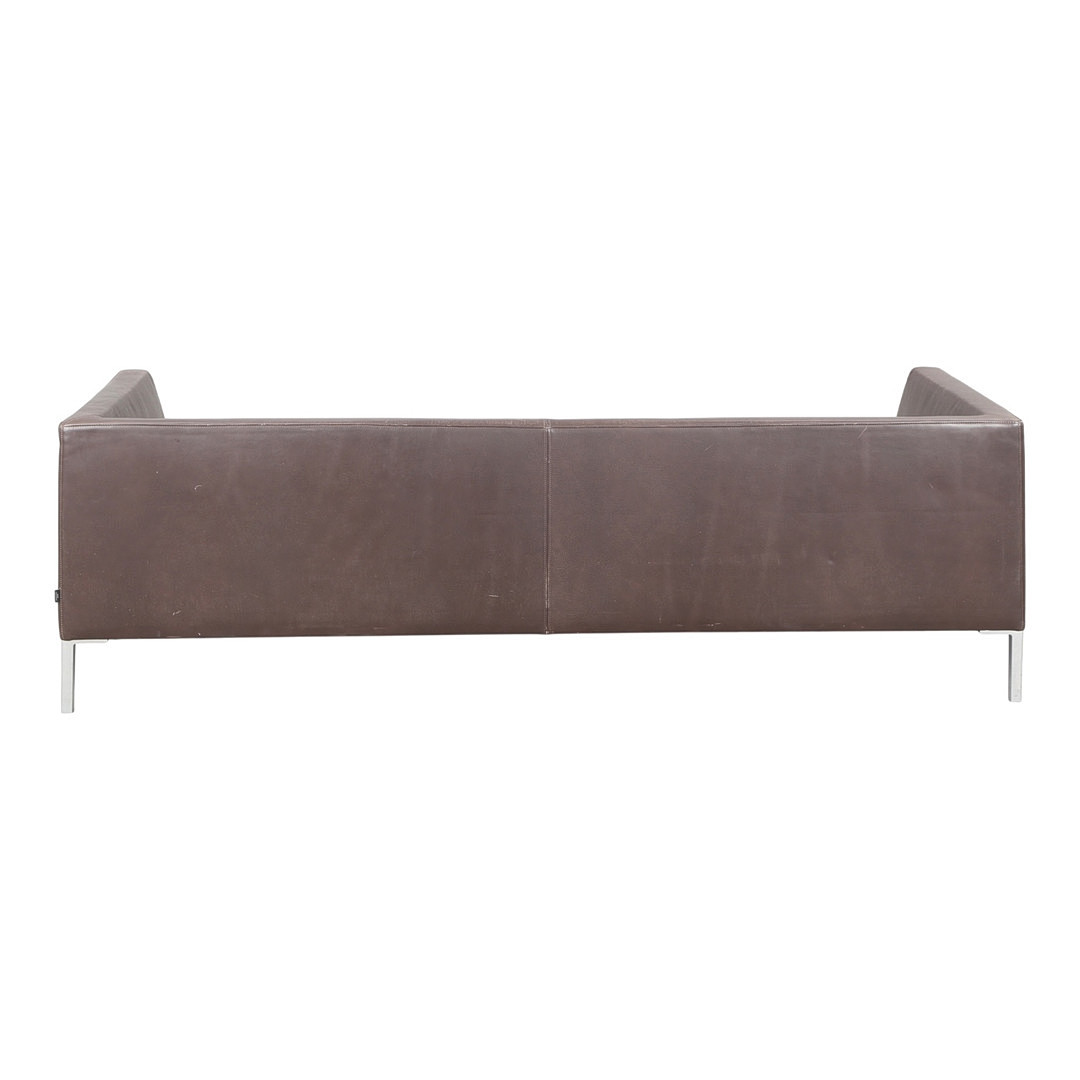 PETER HIORT-LORENZEN & JOHANNES FOERSOM. Paustian. Tre-personers sofa, brunt læder.