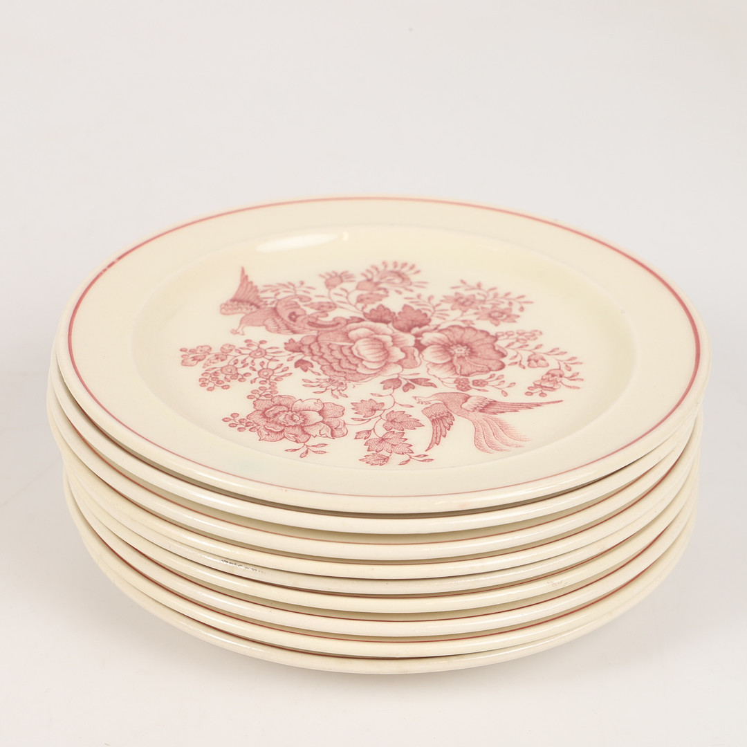 SERVISDELAR, 17 stycken, "Asiatic", porslin, Gustavsberg.