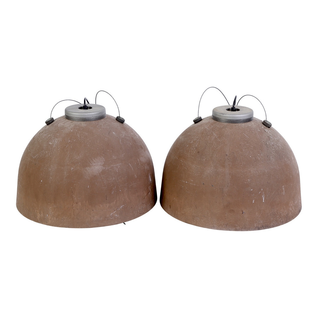 PHILIPS. Et par "Københavnerlamper", pendler af glasfiber, Ø 46 cm (2).