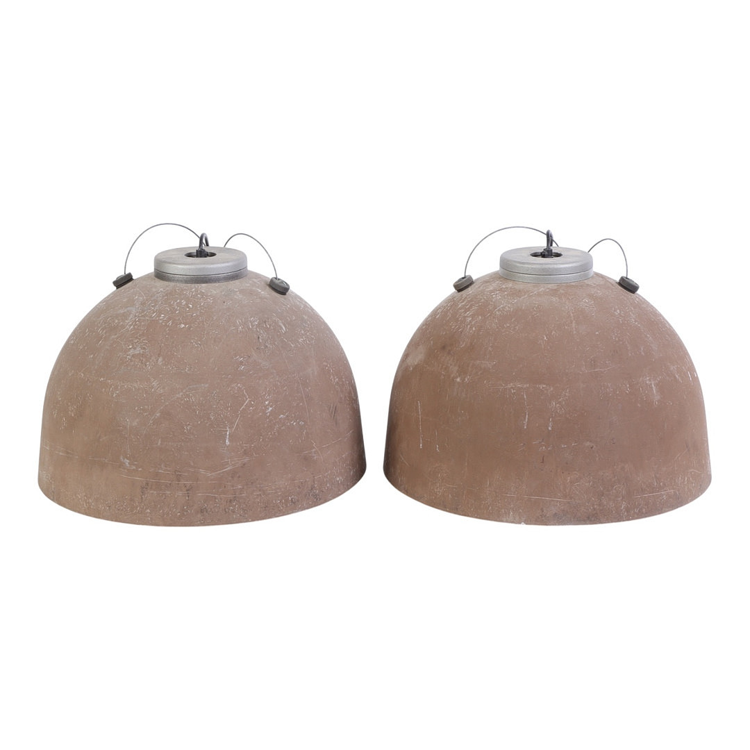 PHILIPS. Et par "Københavnerlamper", pendler af glasfiber, Ø 46 cm (2).