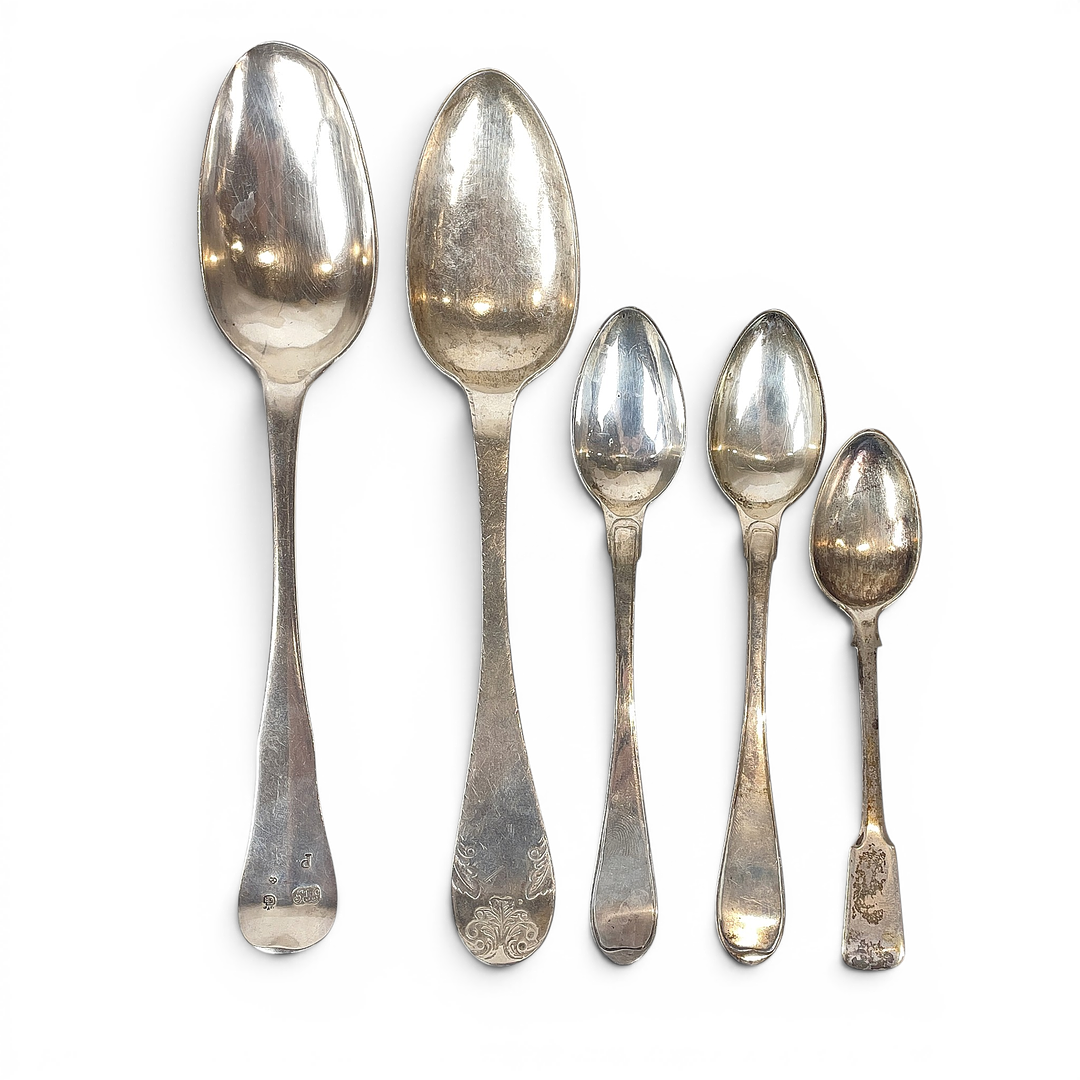 SKEDAR, silver, 1700-1800-tal. Bl a Mattias Grahl, Göteborg, 1773.