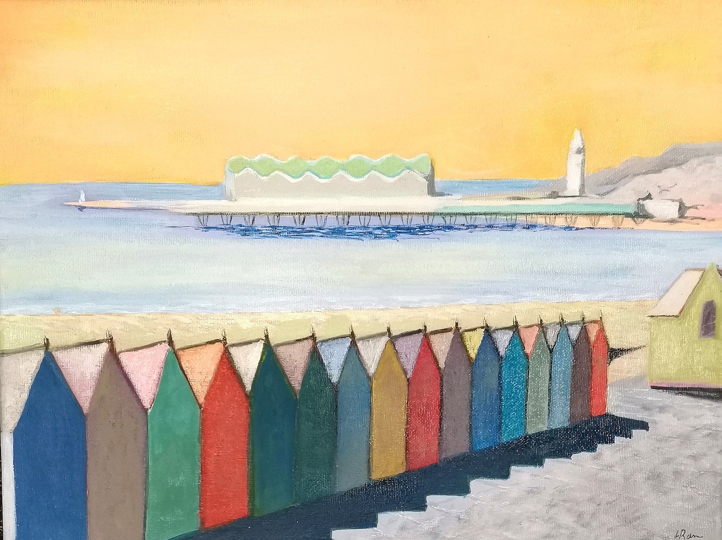 HILARY BAIN ORIGINAL OIL HERNE BAY 2019.
