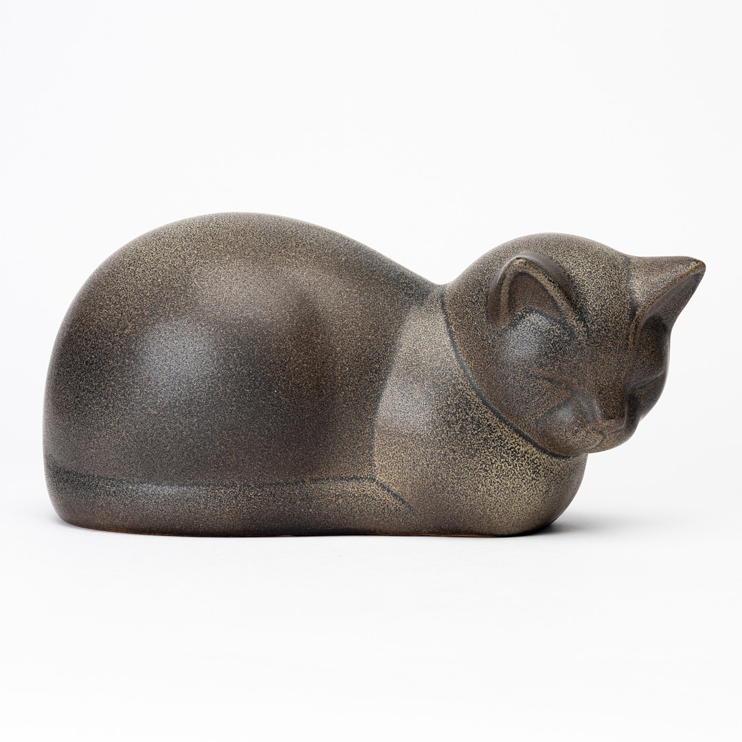 LISA LARSON. Katt, "Moses", K-studion, Gustavsberg, glaserat stengods.