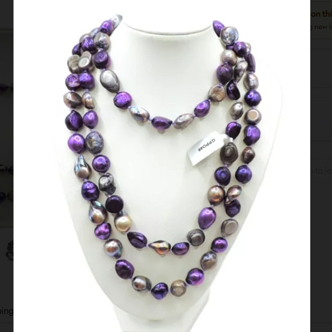 CULTURED PEARL 48 INCH SINGLE STRAND NECKLACE.