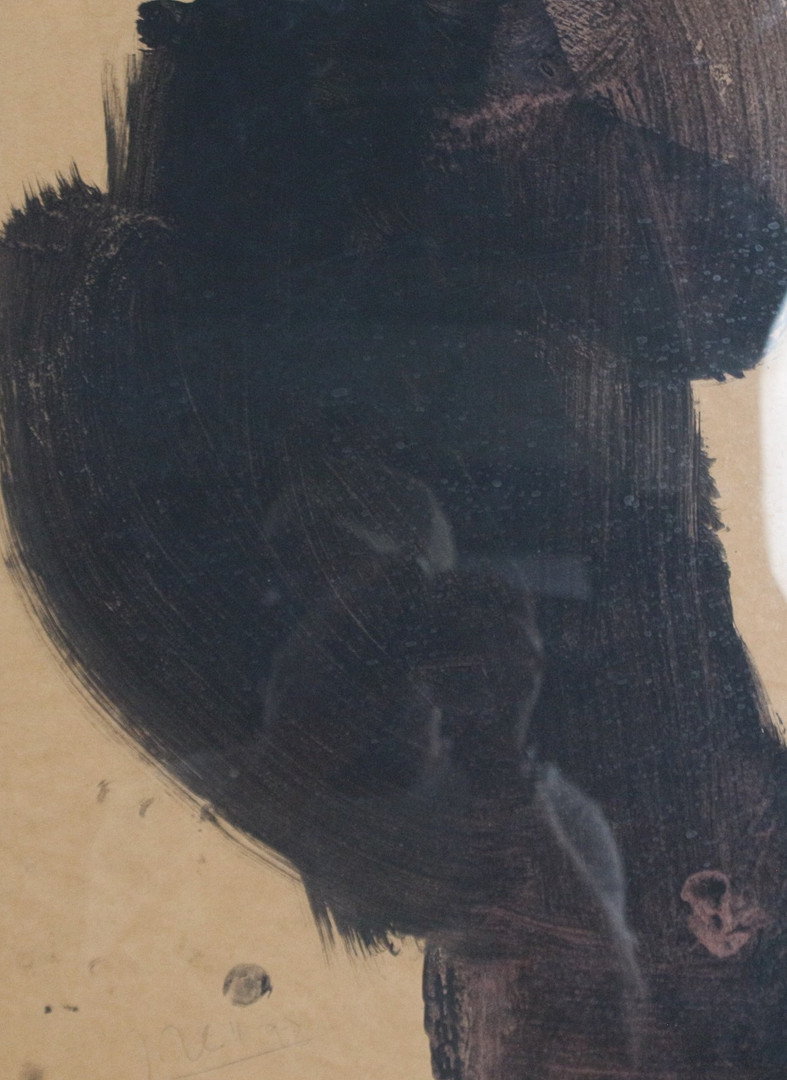 JÖRG HEROLD (1965). (bk), Tempera/Papier, '' Ohne Titel '', signiert , datiert (1992).