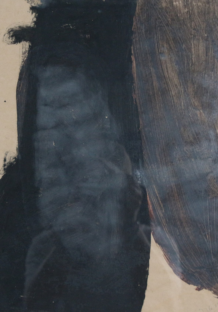JÖRG HEROLD (1965). (bk), Tempera/Papier, '' Ohne Titel '', signiert und datiert (1991).