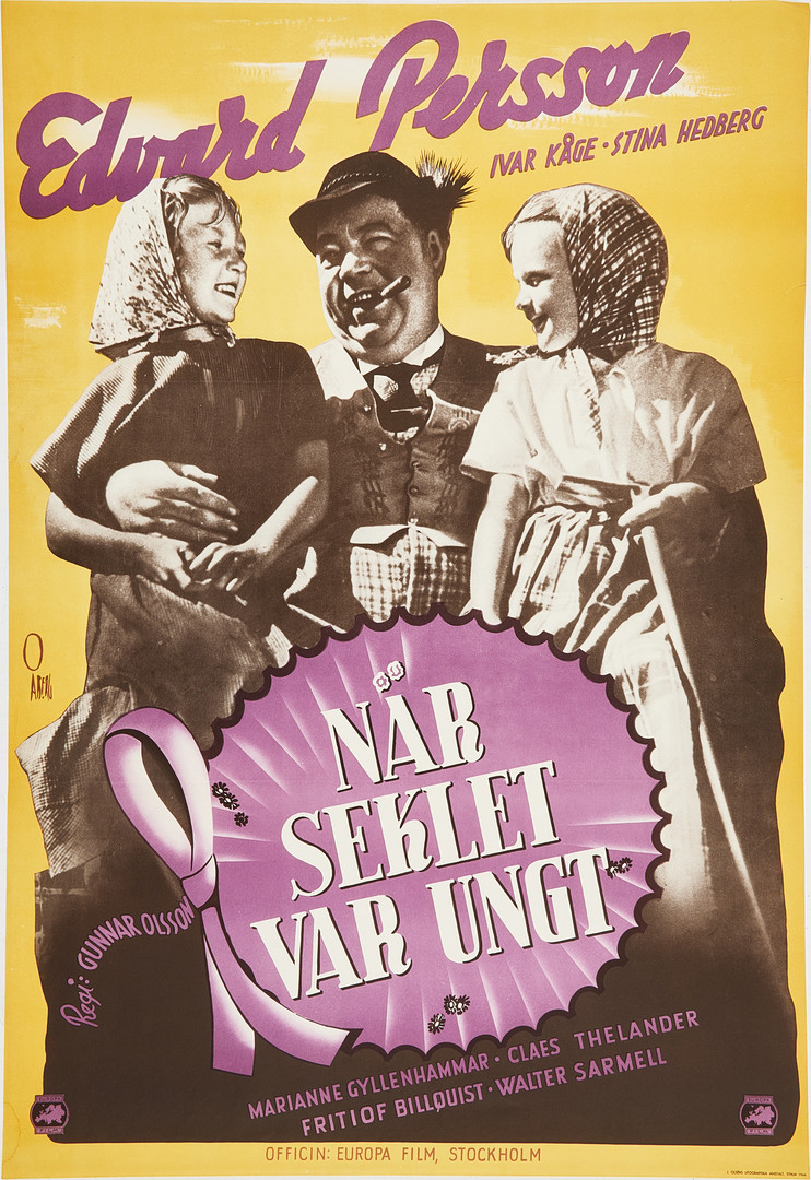 FILMAFFISCHER, 2 stycken, "När seklet var ungt" och "Vart hjärta har sin saga".