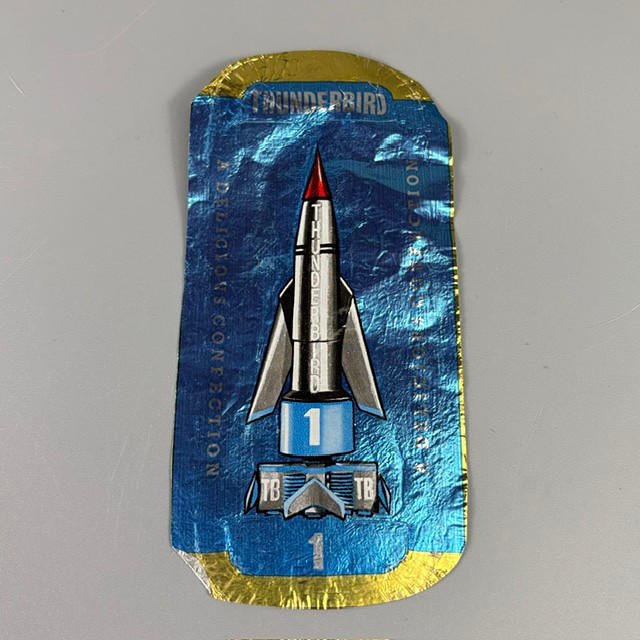 THUNDERBIRDS CHOCOLATE BAR WRAPPER, THUNDERBIRD 1.