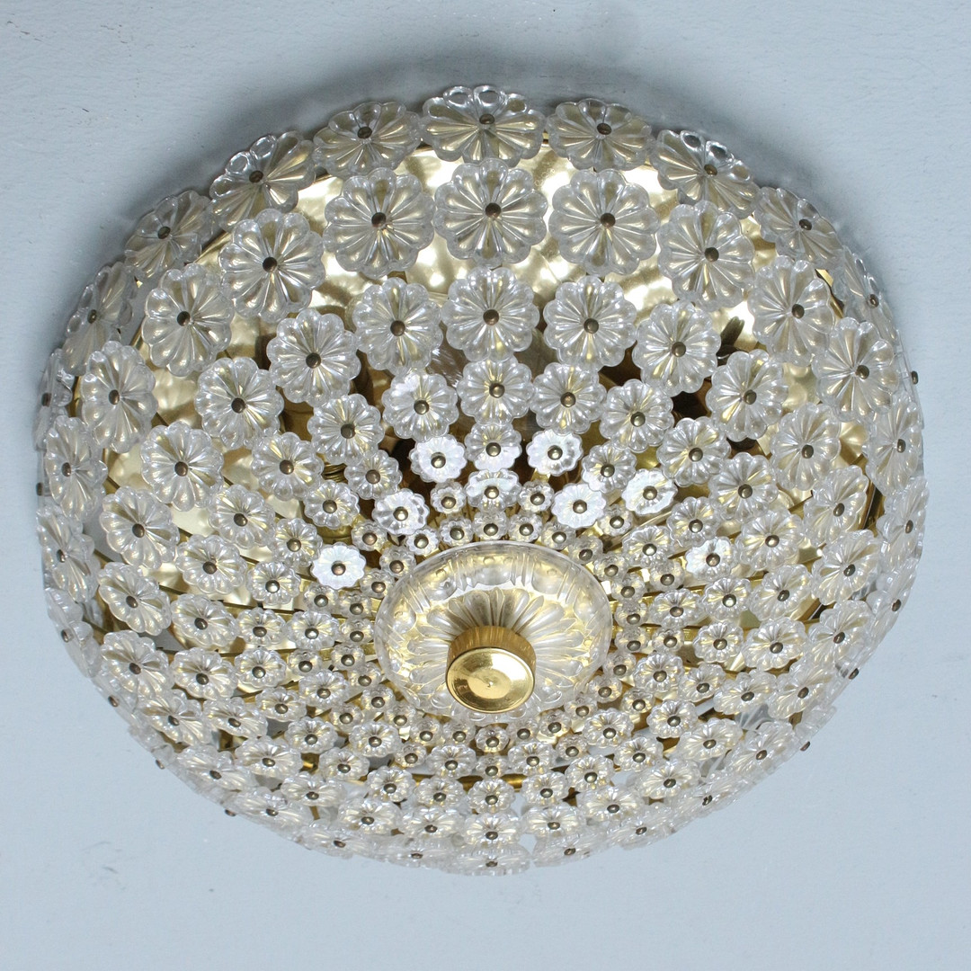 H. RICHTER. Deckenlampe , '' Pusteblume '' von H. Richter, Österreich, 1980er Jahre.