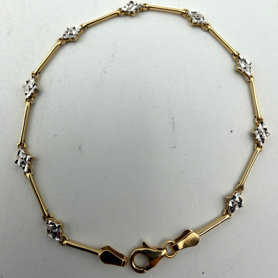 ARMBAND 18K guld, GHA.