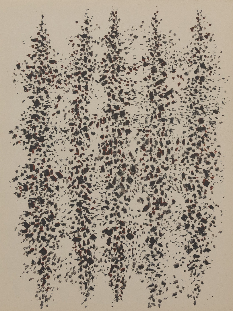 MARC TOBEY (USA/SCHWEIZ, 1890-1976). Komposition, litografi, osignerad.