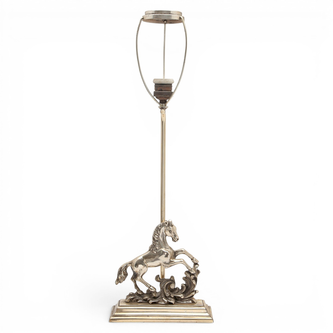 Valentí table lamp in silvery metal, 20th Century.