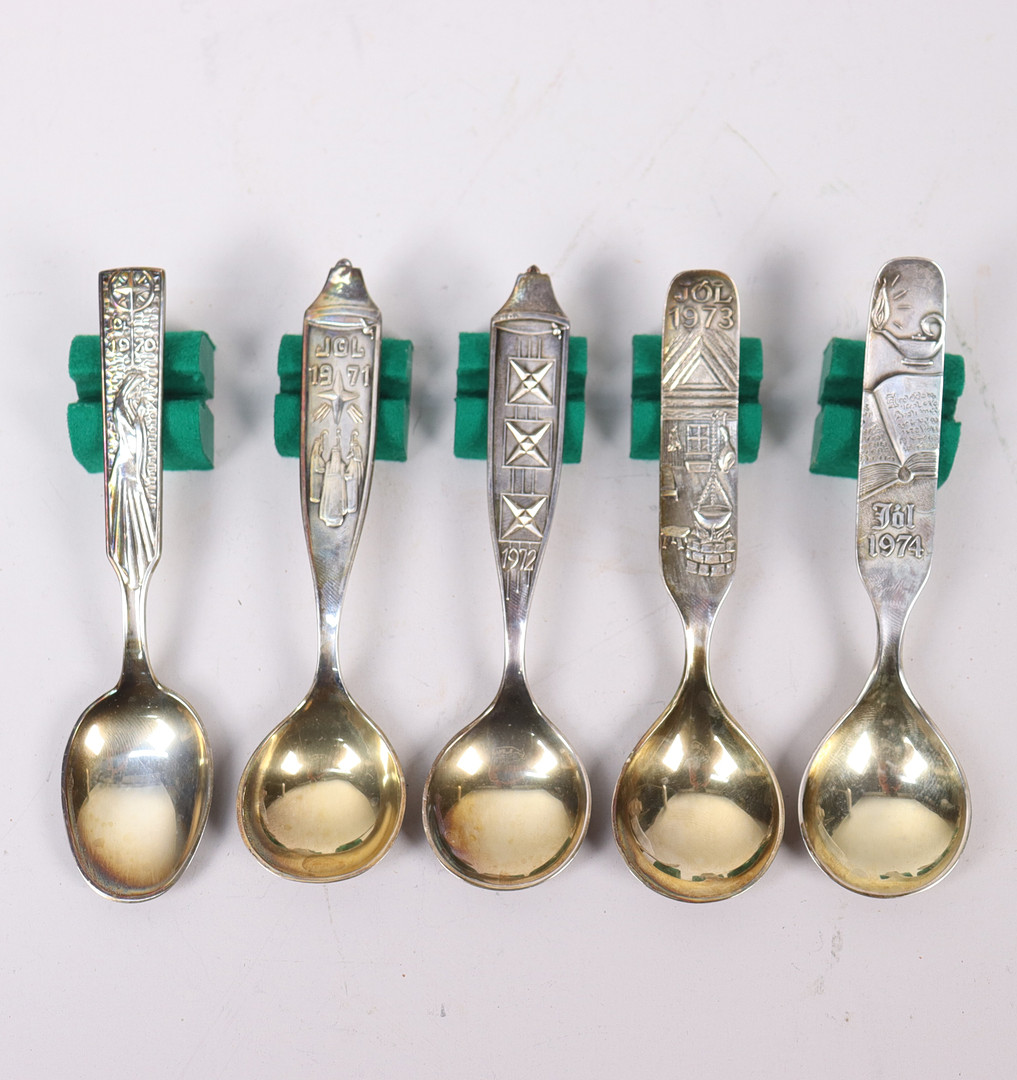 JULSKEDAR, Guðlaugur A. Magnússon, GAM, Reykjavik, Island, sterling silver, 5 st.