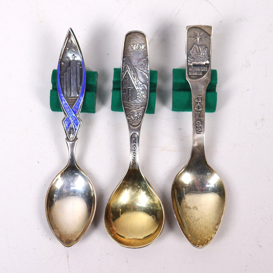 JULSKEDAR, Guðlaugur A. Magnússon, GAM, Reykjavik, Island, sterling silver, 3 st.