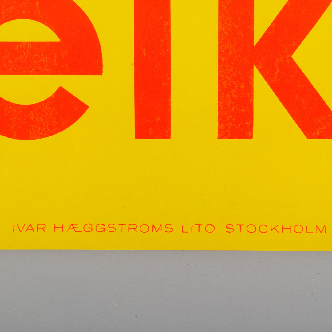 REKLAMAFFISCH, Cirkelkaffe, ”Om det vore en mil till botten”, Ivar Hæggströms Lito, Stockholm, ca 1935–1945.